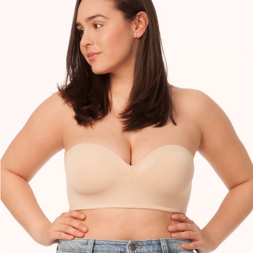 Lively No-Wire Strapless Bra Tan and (Black Bra Available) NWT Wireless Set 36B